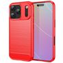 Mobigear Brushed Slim iPhone 18 Pro TPU flexível Capa traseira - Vermelho