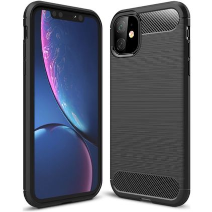 Mobigear Brushed Slim iPhone 11 Flexible TPU Back cover - Black
