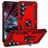 Mobigear Armor ring Samsung Galaxy S25 FE Funda Plástico rígido Carcasa Antigolpes con anillo - Rojo