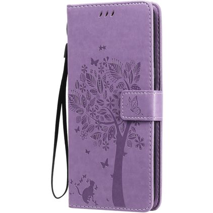 Mobigear Tree LG V60 ThinQ Lompakkokotelo + Setelitasku - Violetti