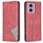 Mobigear Rhombus Slim Motorola Moto G24 Funda tipo libro - Rojo