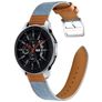 Mobigear Denim Läder Smartwatch Armband Spänne - 22 mm - Brun / Blå