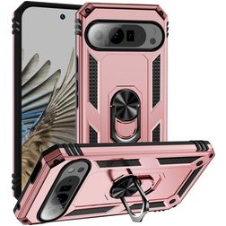Mobigear Armor Ring Google Pixel 9 Pro XL Hard Case Back cover Shockproof with Ring Holder - Rose Gold