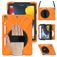 Mobigear SureGrip XGuard iPad 8 (2020) Fodral Hårdplast / Silikon Skal + Pennhållare + Axelrem + Ställ - Orange