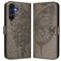 Mobigear Flowers Samsung Galaxy A17 Funda tipo libro Cartera - Gris