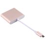 Mobigear Hub USB-C do HDMI / USB-A / USB-C - Złoty