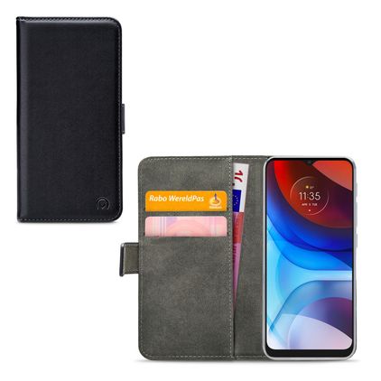 Mobilize Classic Gelly Wallet Motorola Moto E7 Power Knížkové pouzdro Peněženka - Černá