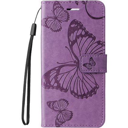 Mobigear Butterfly HONOR 200 Lite Funda tipo libro Cartera - Morado