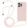 Mobigear Lanyard iPhone 14 Pro Max Silikone Cover med snor - Sand Pink