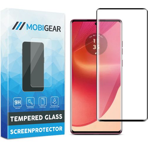 Mobigear Premium Motorola Edge 50 Fusion Tempered Glass Screen Protector - Case Friendly - Black
