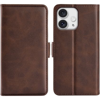 Mobigear Slim Magnet iPhone 16 Pro Max Funda tipo libro Cartera - Marrón