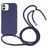 Mobigear Lanyard iPhone 16 Plus Silikon Etui ze smyczą - Ciemnoniebieski