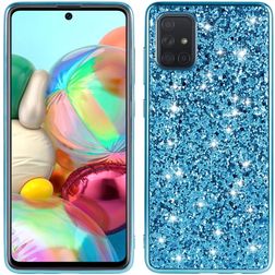Mobigear Glitter Samsung Galaxy A51 Hardcase Back cover - Blu