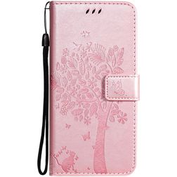 Mobigear Tree Samsung Galaxy S21 Etui z klapką typu portfel - Różowe złoto
