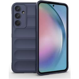 Mobigear Bumpy Samsung Galaxy A55 Joustava TPU Suojakuori - Tummansininen