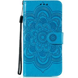 Mobigear Mandala Motorola Moto E6s (2020) Cover a libro portafoglio - Blu