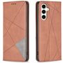 Mobigear Rhombus Slim Samsung Galaxy S23 FE Capa livro - Castanho