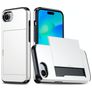 Mobigear Card iPhone 16e Hard Case Back cover Shockproof with Card Holder - White