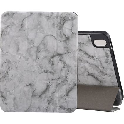 Mobigear Tri-Fold Marble iPad 10 (2022) Knížkové pouzdro + Držák na stylus - Šedá