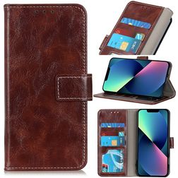 Mobigear Basic iPhone 14 Plus Wallet case - Brown