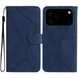 Mobigear Stitch iPhone 17 Pro Funda tipo libro Cartera - Azul