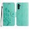 Mobigear Flowers Samsung Galaxy A36 Wallet case - Green