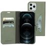 Mobiparts Classic Wallet iPhone 12 Pro Max Funda tipo libro Cartera - Stone Green