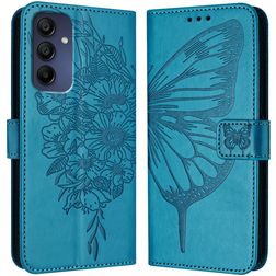 Mobigear Butterfly Samsung Galaxy A16 Funda tipo libro Cartera - Azul