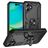 Mobigear Armor Ring iPhone 17 Plástico rígido Capa traseira Antichoque com anel - Preto