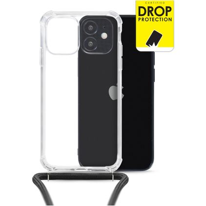 My Style Loop Transparente iPhone 12 Mini TPU flexible Funda con cuerda - Transparente
