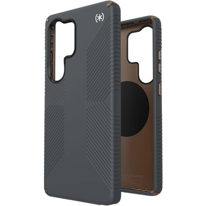 Speck Presidio2 Grip Magnet Samsung Galaxy S25 Ultra MagSafe Funda Plástico rígido Carcasa Antigolpes - Charcoal Grey