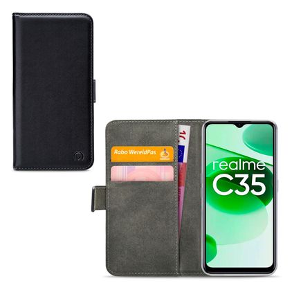 Mobilize Classic Gelly Wallet Realme C35 Cover a libro portafoglio - Nero