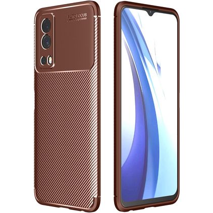 Mobigear Racing Vivo Y52 Fleksibel TPU Bagsidecover - Brun