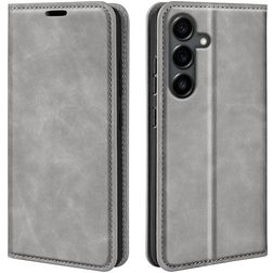 Mobigear Retro Slim Samsung Galaxy S25 FE Knížkové pouzdro Peněženka - Šedá