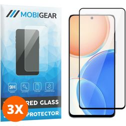 Mobigear Premium HONOR X8 Tempered Glass Screen Protector - Case Friendly - Black (3-Pack)