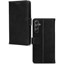 Mobilize Wallet Samsung Galaxy A34 Piel auténtica Funda tipo libro Cartera - Negro