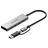 Cygnett Unite 4-in-1 USB-A / USB-C to USB-C Hub 0.15 m - Silver