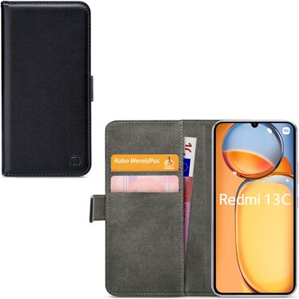 Mobilize Classic Gelly Wallet Xiaomi Redmi 13C Plånboksfodral med sedelfack - Svart