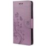 Mobigear Flowers Samsung Galaxy A23 Wallet case - Purple