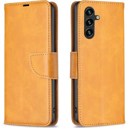 Mobigear Excellent Samsung Galaxy A35 Cover a libro portafoglio - Cognac