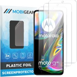 Mobigear Motorola Moto G82 Película de ecrã em plástico - Compatível com capas (Pack de 3)