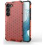 Mobigear Honeycomb Samsung Galaxy S23 Fodral Hårdplast Skal Stötsäkert - Röd