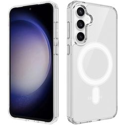 Mobigear Shockproof Läpinäkyvä Samsung Galaxy S24 FE MagSafe Kova Suojakuori - Läpinäkyvä