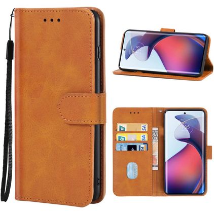 Mobigear Wallet Motorola Moto G72 Wallet case - Brown