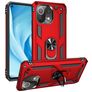 Mobigear Armor Ring Xiaomi Mi 11 Lite Fodral Hårdplast Skal Stötsäkert med ringhållare - Röd