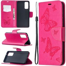 Mobigear Butterfly Samsung Galaxy S20 FE Cover a libro portafoglio - Magenta