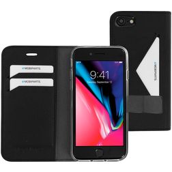 Mobiparts Classic Wallet iPhone 7 Funda tipo libro Cartera - Negro
