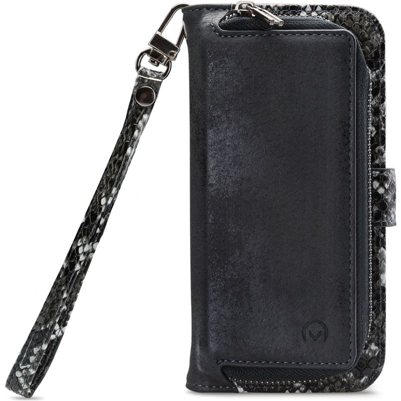 Mobilize Magnet Zipper iPhone 13 Pro Cover Aftageligt 2-i-1-pungetui med Seddelrum - Sort