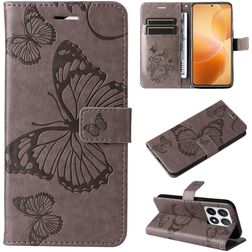 Mobigear Butterfly Xiaomi 14T Pro Plånboksfodral med sedelfack - Grå