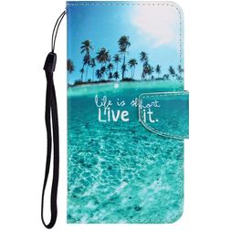 Mobigear Design Huawei P40 Lite E Plånboksfodral med sedelfack - Life is short